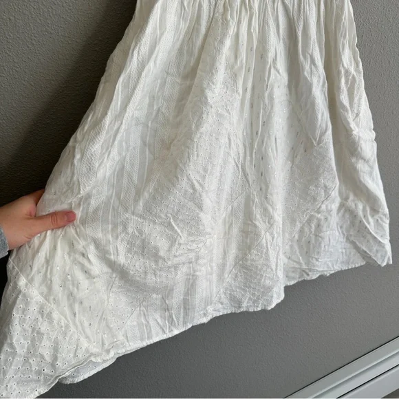 Maeve Anthropologie White  Patchwork Full Skirt Dress 2 - Picture 3 of 14